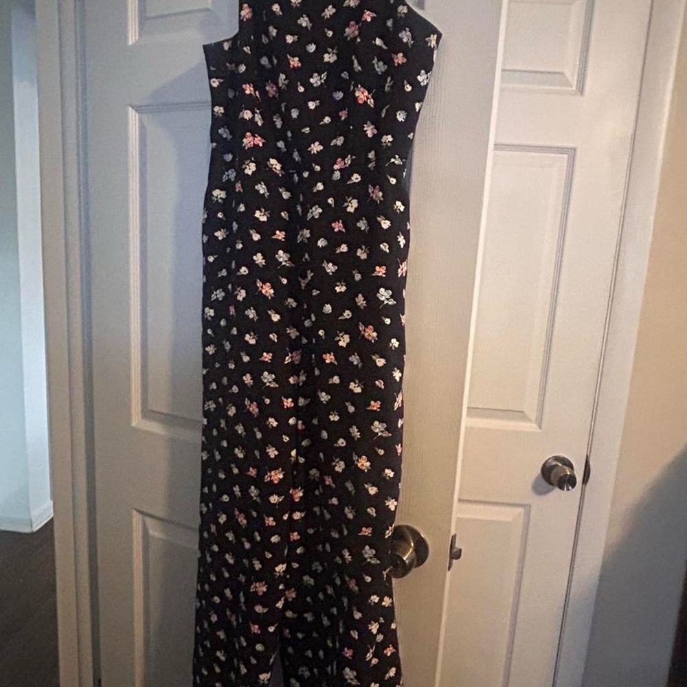 French Connection Navy Floral Jumpsuit